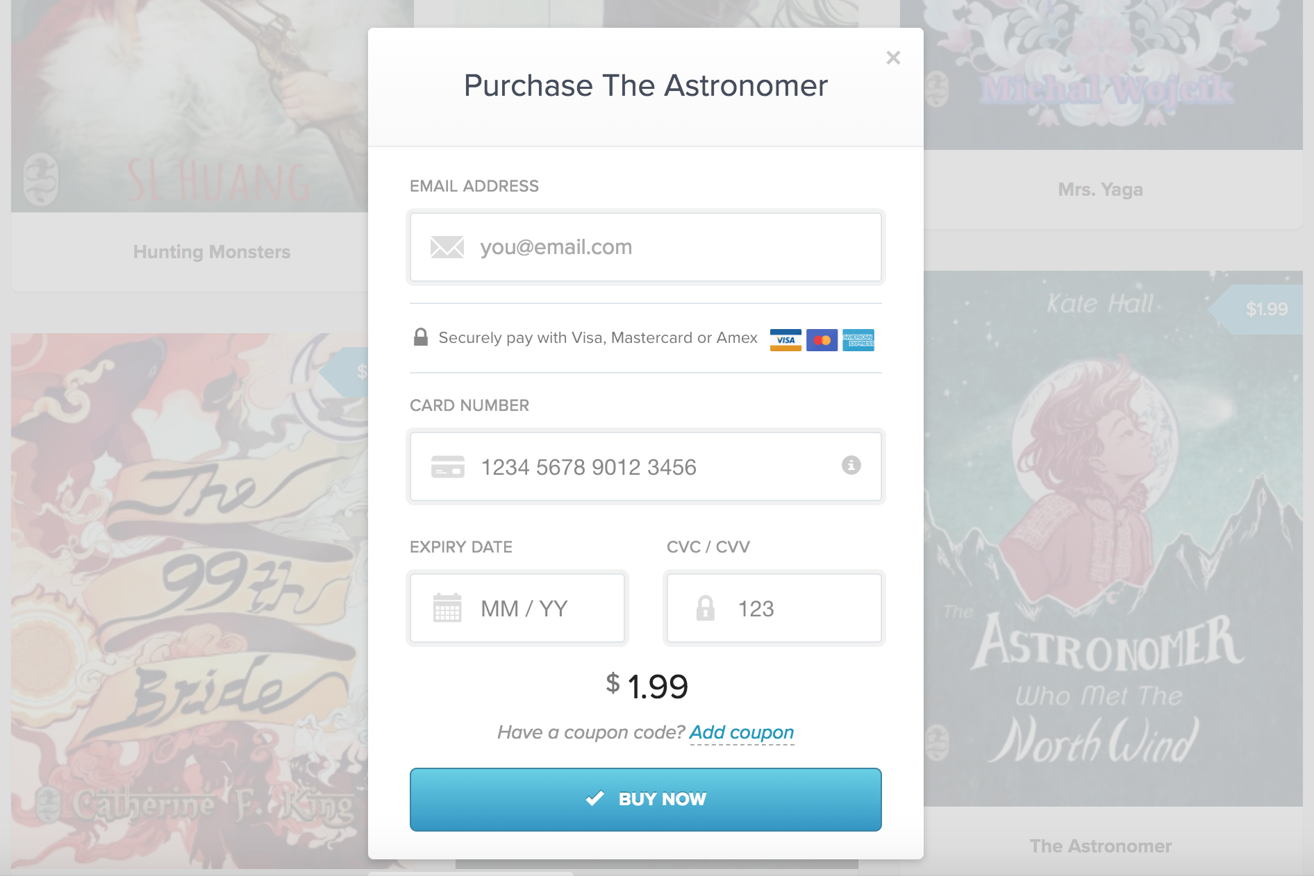 Responsive, beautiful checkout